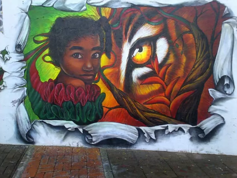 Mural realizado por Jhon Galvis
