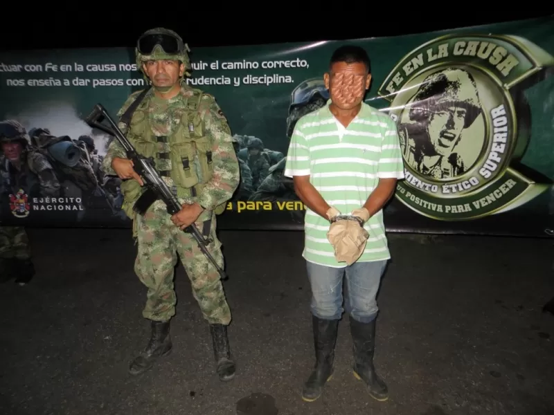 Nelson Quenen Rojas, alias Jorge o Capitolio, de 37 años, capturado en Vichada.