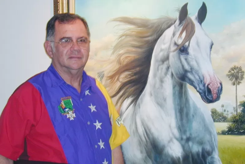 Víctor Manuel Sarmiento, presidente de la Federación Venezolana de Coleo (Feveco), en Villavicencio, Meta.