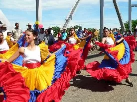 Presentación de las danzas de Venezuela en el inicio de la Jornada de Vacunación de las américas.