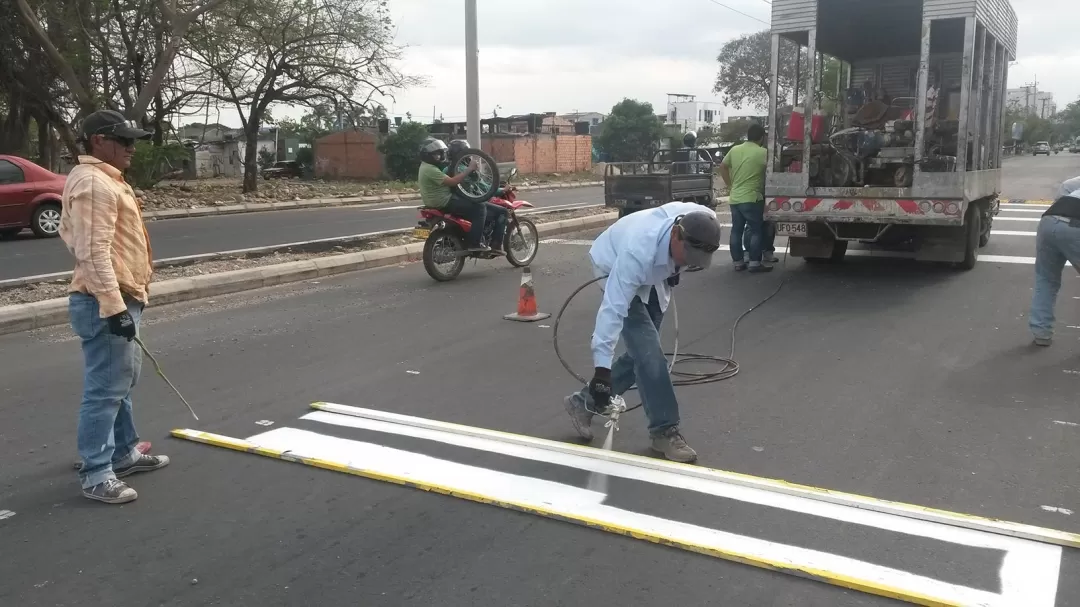 En Yopal adelanta señalización y ubicación de reductores de velocidad.