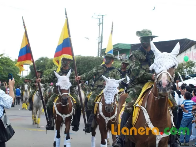 Desfile militar realizado en Arauca el 7 de agosto de 2011.