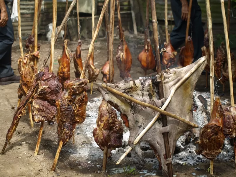 Asado de mamona ternera a la llanera