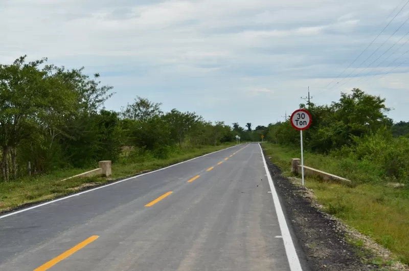 La vía quedo habilitada para el transito de hasta 30 toneladas de peso.