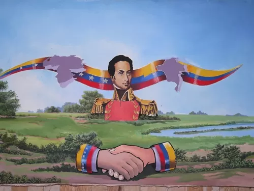 El Sueño de Bolívar, Vinilo, acrílico sobre lienzo, Carlos Perdomo, Venezuela.