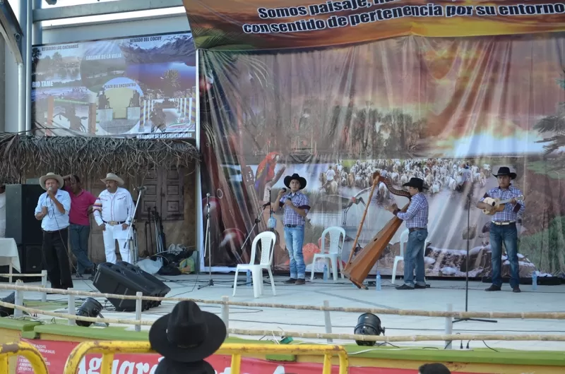 Artistas de Colombia y Venezuela en el festival El Girara de Oro de Tame, Arauca.