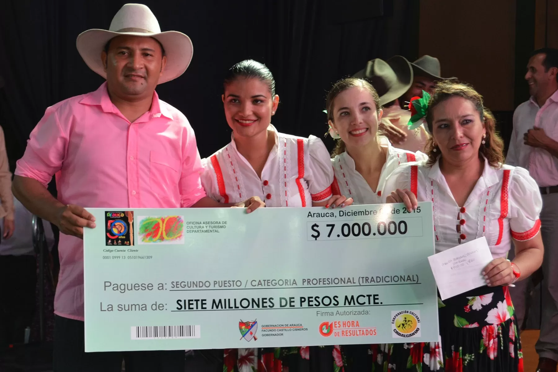 Corporación Cultural Cabalgando de Arauca, segundo lugar.