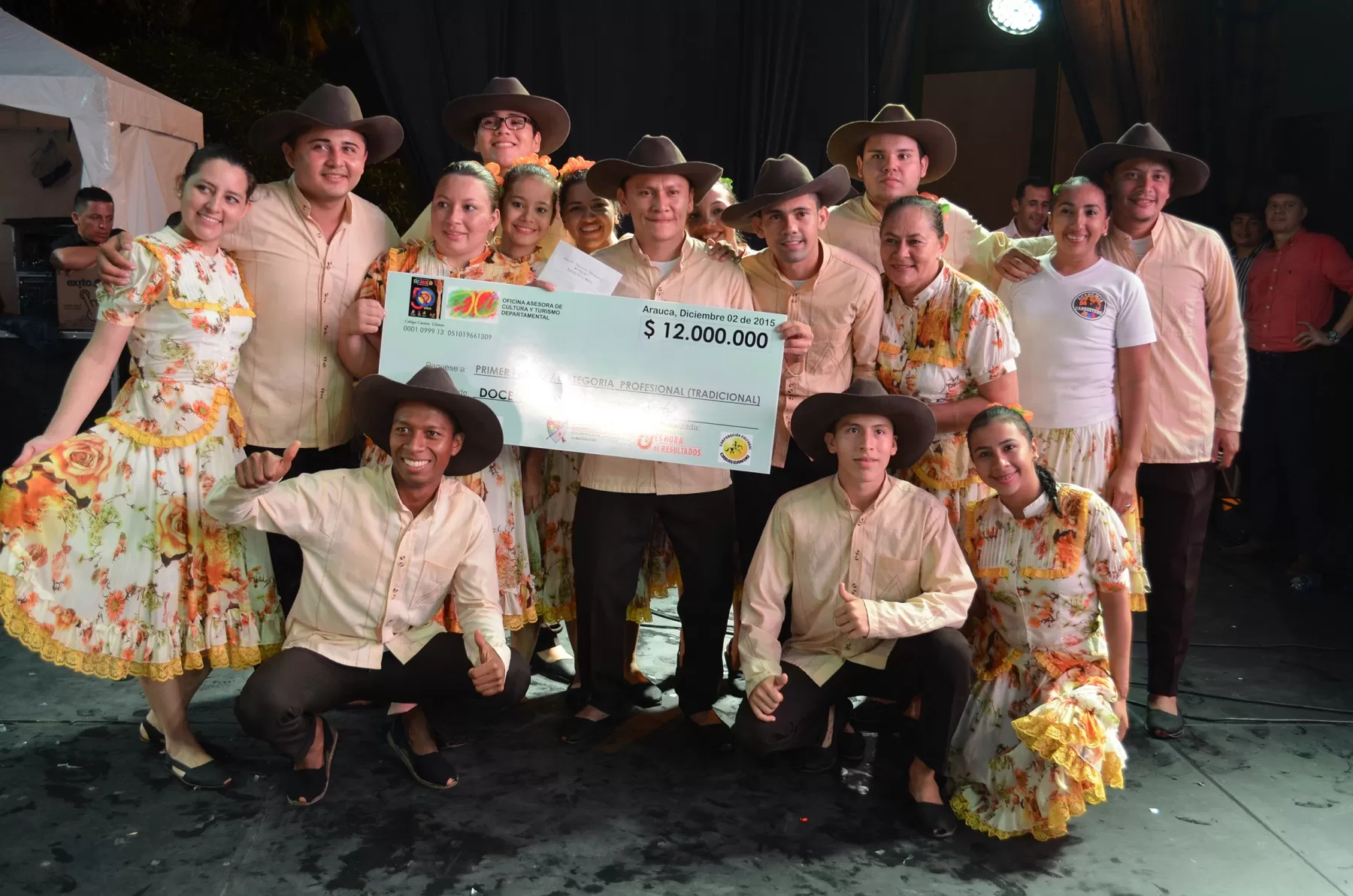El grupo Cabrestero Macana de Villavicencio, Meta, primer puesto.