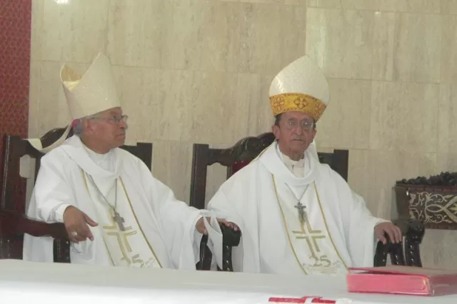 Obispo que asistieron a la ceremonia de posesión del nuevo Obispo de la Diócesis de Arauca, Monseñor Jaime Muñoz Pedroza.