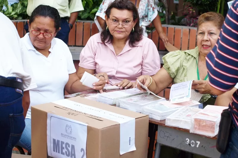 Los jurados y la Registraduría tienen dispuestos todos los tarjetones e implementos para el desarrollo normal del proceso electoral.