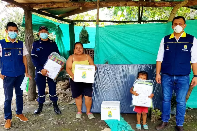 Gobernador de Casanare atiende a familias damnificadas por emergencias. esta vez, en Hato Corozal