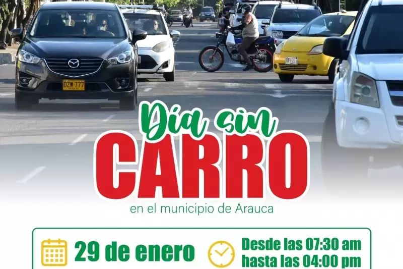 Este sábado 29 de enero se realizará en Arauca el Día sin Carro.