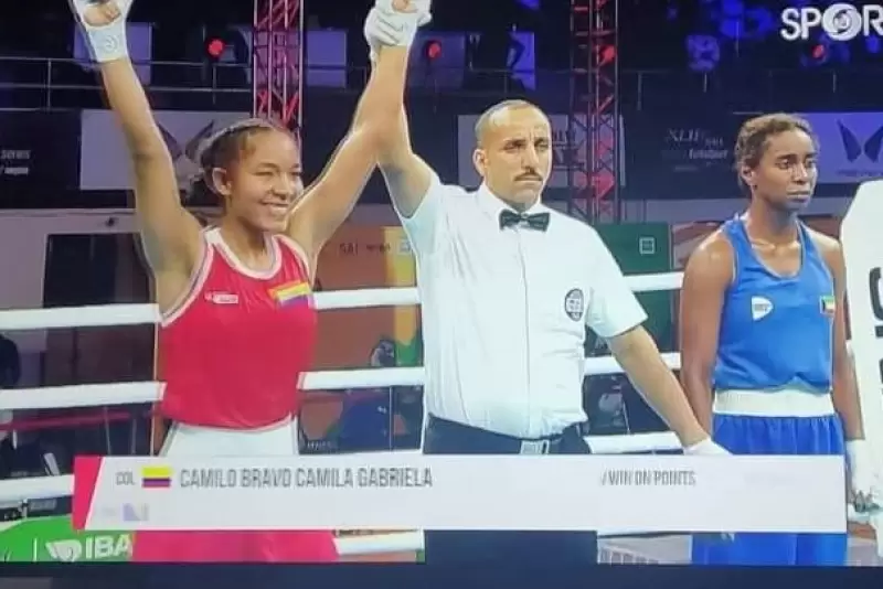 Camila Camilo ganó su primer combate en el mundial de boxeo en la India.