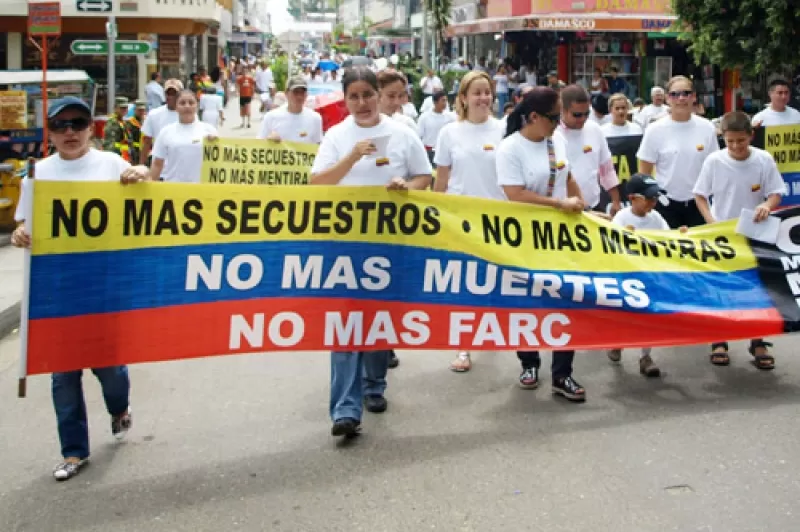 Nuevamente los araucanos marcharon por libertad  de todos los secuestrados que hay en Colombia.
