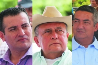 El senador Jorge Prieto Riveros (centro) y los represemtantess Camilo Abril Tarache (der) y Jhon Molina Figueredo (izq),