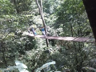 En la vereda El Carmen se encuentran varios puentes colgantes.