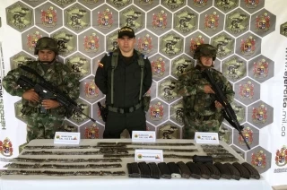 Autoridades incautaron material de guerra en zona rural del municipio de Saravena en el departamento de Arauca.