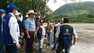 Autoridades realizaron visita técnica a los puntos críticos del río Cravo Sur en el área urbana de Yopal.