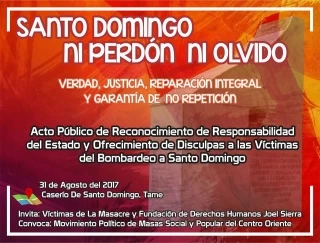 Las víctimas hacen invitación al acto.