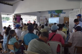 Socialización de trabajos de ampliación de la red eléctrica vereda Alto Bello del municipio de Fortul, Arauca.