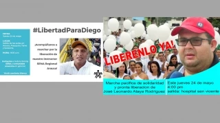 Este jueves 24 de mayo marcharán por liberación instructor de Sena Edison Bolaños y el gerente de Emserpa, José Leonardo Ataya.