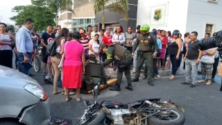 Una persona herida en accidente de tránsito la tarde del jueves 7 de febrero en la carrera 22 con calle 20 en la ciudad de Arauca.