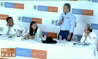 Durante la instalación del Taller Construyendo País # 24, que este sábado se realiza en el municipio de Saravena (Arauca), el Presidente Iván Duque afirmó, con vehemencia, “que aquí no tenemos miedo frente al terrorismo y que aquí está el Gobierno nacional para hacer respetar este territorio”.