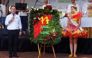 Con homenaje a artista cierran los actos protocolarios de conmemoración de los 77 años de vida de administrativa del municipio de Yopal, Casanare.