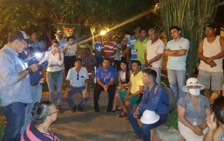 Socialización de pavimentación  vías en los barrios Los Pinos y San Pedro en Yopal, Casanare.