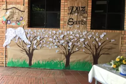 Mural por La Paz  en Yopal la jornada se desarrolló en el Palacio Municipal.