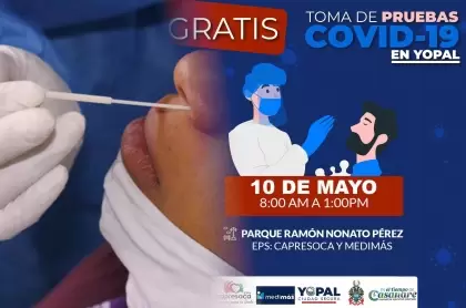 Las personas afiliadas a Capresoca y Medimás, podrán realizarse la prueba en el parque Ramón Nonato Pérez.