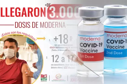 Llegaron al Municipio más de 3.000 dosis de la farmacéutica Moderna.