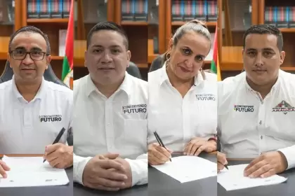 Édgar Guzmán Robles, gobierno; Wilber Pérez Carrillo, despacho; Juana Domitila Moreno Rodríguez, educación y Carlos Piraquive Vargas, tránsito.