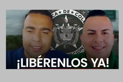 Yordin Fabián Pérez Mendoza y Franklin Esley Hoyos Murcia policías secuestrados en Tame, Arauca.
