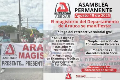 Por no pago de  retroactivo salarial más de 57 mil estudiantes de Arauca sin clases