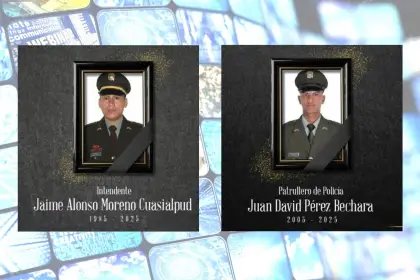 En Saravena fueron asesinados el intendente Jaime Moreno Cuasialpud y el patrullero Juan David Pérez Bechara.