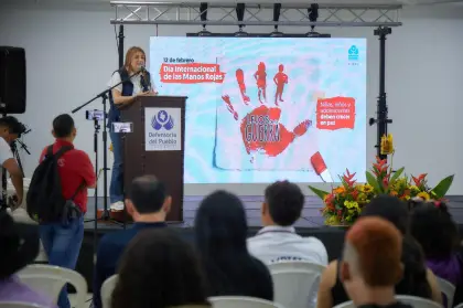 Defensora del Pueblo, estuvo en Arauca, pidiendo el cese de reclutamiento de menores de edad en grupos armados ilegales.