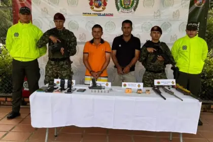 Capturan a dos presuntos integrantes del ELN en zona rural de Fortul, Arauca.