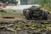 Así quedó el camión que estaba cargado con 6 cilindros de explosivos y granadas luego de la desactivación controlada, realizada por técnicos antiexplosivos de la Policía en Arauca. Foto: Policía Nacional.