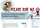 <p>Sitio de Please Rob Me</p>