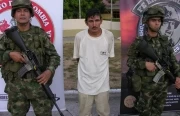 Fue capturado por el Ejército en zona rural de Arauquita. Tenía en su poder a los dos niños. Foto: Décima Octava Brigada.
