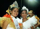 Nacarí del Valle Nieves Laya de Portuguesa primera princesa del Reinado Internacional del Joropo acompañada de Linda Guedes.