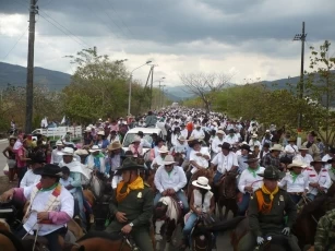 En Aguazul, Casanare, en la apertura de la versión Número 27 del Festival Folclórico y Reinado Internacional del Arroz, se realizó gran cabalgata.