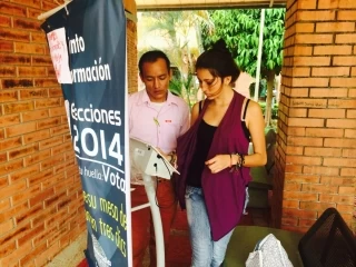 Dos puntos para que los ciudadanos puedan verificar su punto de votación fueron habilitados en Aguazul, Casanare.