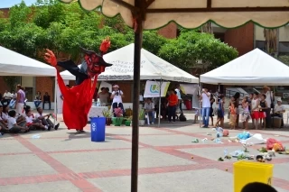 Lanzamiento de la agenda intersectorial ambiental en la plazoleta de la alcaldía de Arauca.