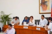 La gerente general del ICA Teresita Beltrán Ospina en la reunión realizada con ganaderos de Arauca para solucionar las inquietudes que tienen respecto a la movilidad y sanidad en la región.