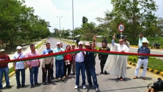 Nueva cara en acceso principal a la entrada de Arauquita, gobernador inauguró doble calzada.