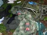 Armas, uniformes y viveros incautaron los soldados en el operativo realizado en la vereda Agua Blanca de Tame.