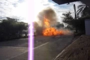 Explosión de una motocicleta bomba en el municipio de Arauquita en el departamento de Arauca.