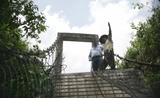 Este martes, el secretario de Obras Públicas y Transporte del Departamento, ingeniero Wilson Arenas, se desplazó en compañía de su equipo técnico al área afectada por la caída del puente sobre el río Pauto.